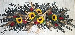 sunflower eucalyptus swags roses swag floral dried fall sunflowers wreaths flower visit