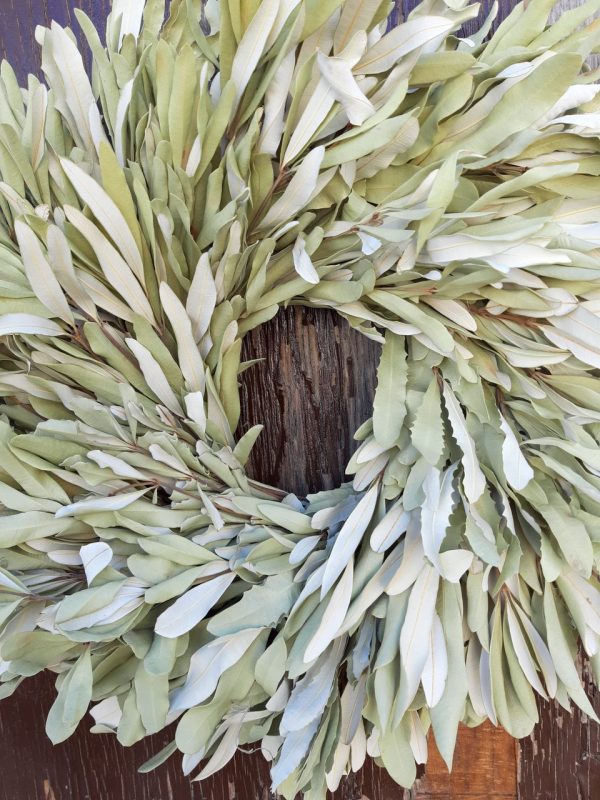 Dried Wreath Natural Dried Foliage, Farmhouse Style Home Decor