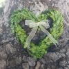Preserved Boxwood Heart Wreaths With Sheer Ribbon - Small Heart Wreaths - Image 3